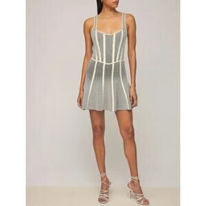 Dion Lee Rib Knit Corset Mini Dress